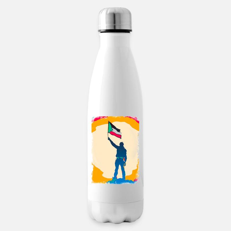 Palestine Drapeau Vies Comptent P7 - Bouteille isotherme - blanc