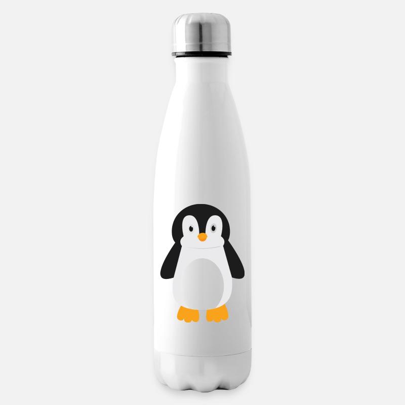 Pinguin - Isolierflasche - Weiß