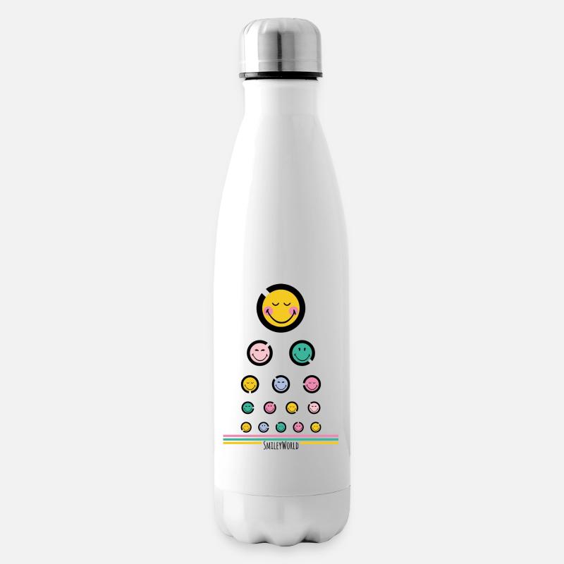 Test oculaire Happy - Bouteille isotherme - blanc