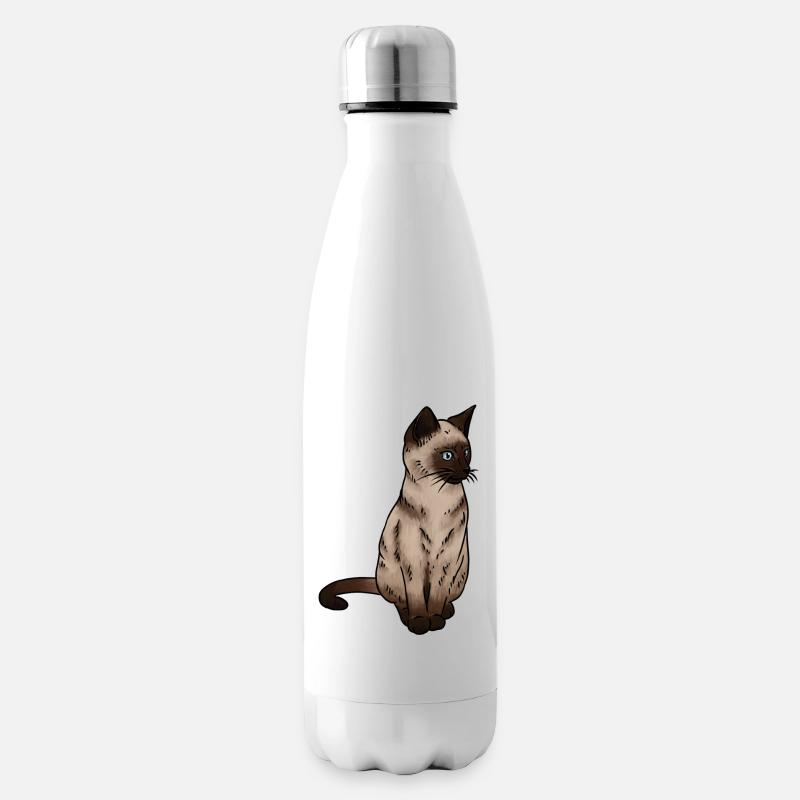 Siam Katze Siamkatze - Isolierflasche - Weiß