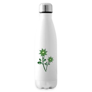 fleurs vertes résumé - Bouteille isotherme - blanc - Droite