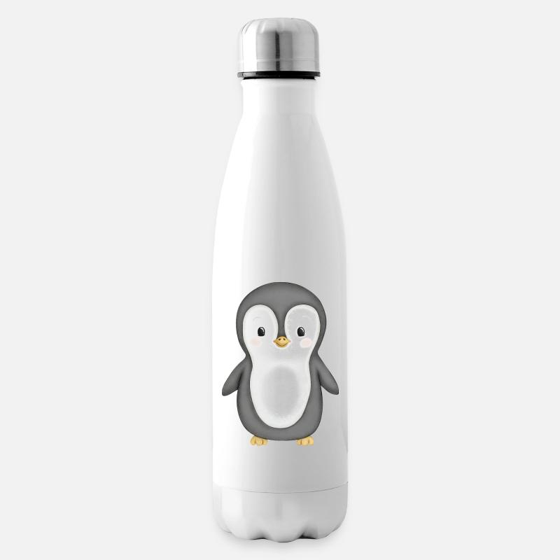 süßer Pinguin - Isolierflasche - Weiß