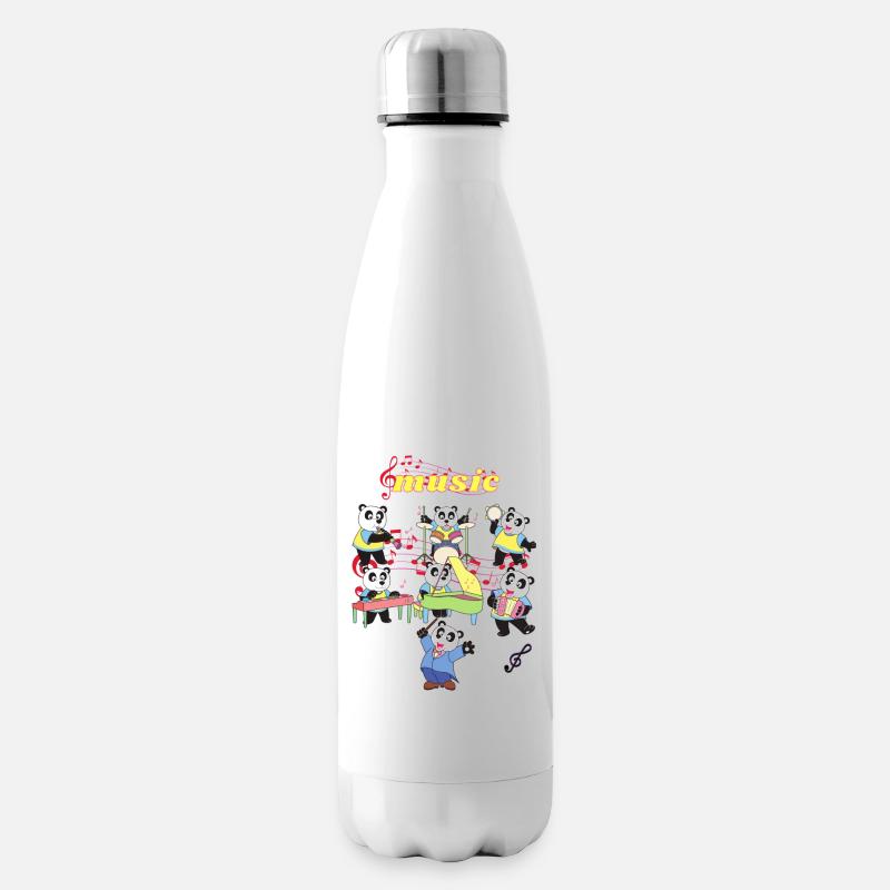 Musik Pandas - Isolierflasche - Weiß