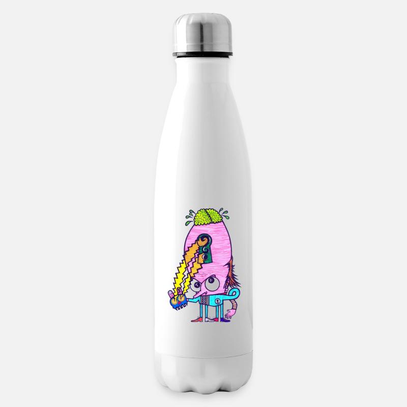 Gehirn Kopf - Isolierflasche - Weiß