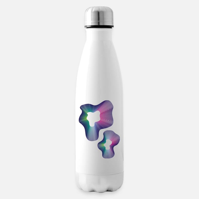 Abstraktes Neon Muster - Isolierflasche - Weiß