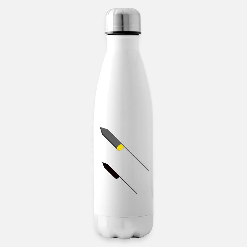 3D Rocket - Design - Insulated Water Bottle - white