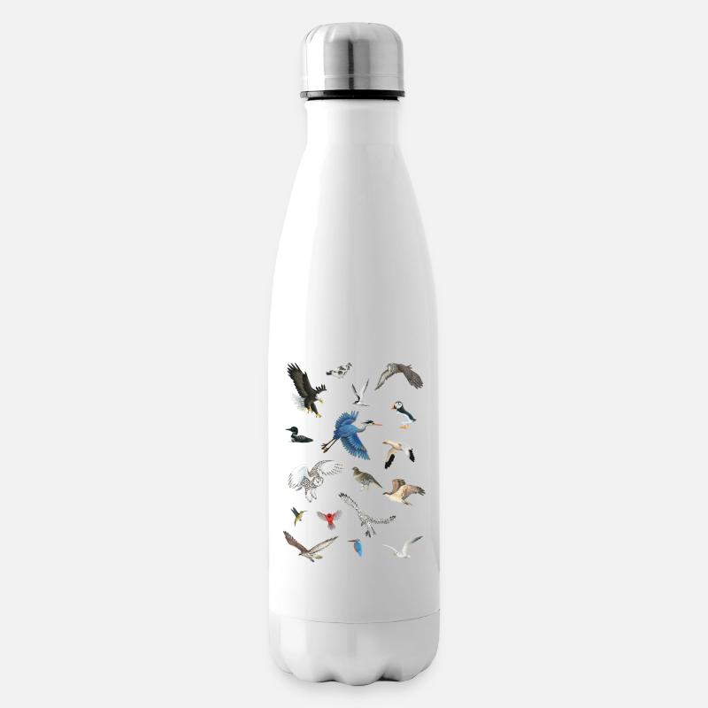 Oiseaux - Bouteille isotherme - blanc