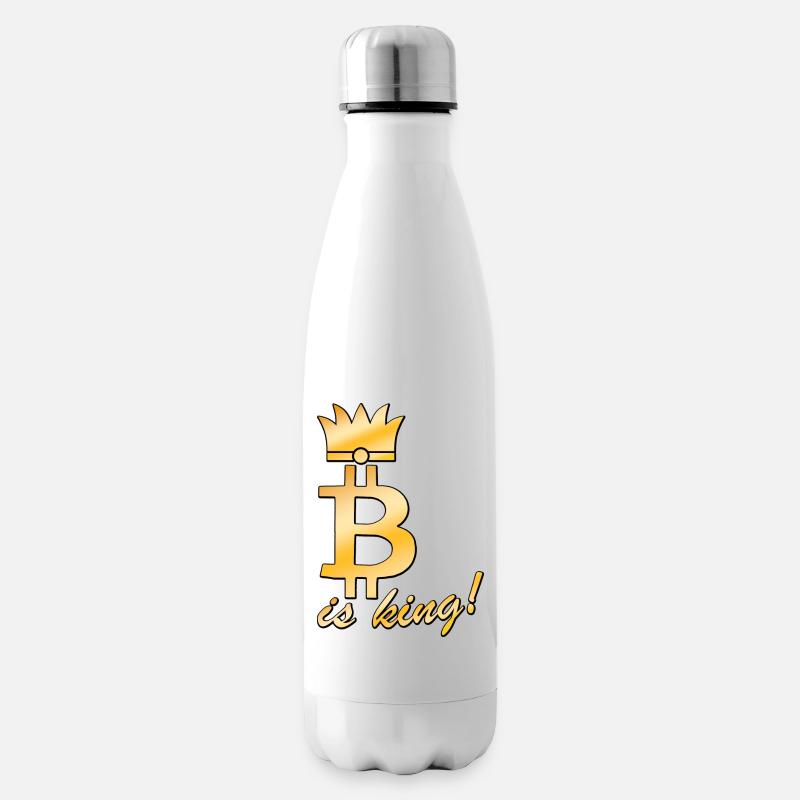 Bitcoin est roi - Bouteille isotherme - blanc