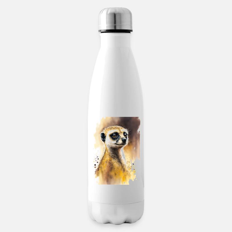 Süßes Erdmännchen Wasserfarben - Isolierflasche - Weiß