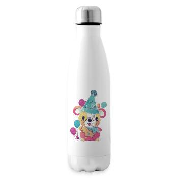 Ours de fête - Bouteille isotherme - blanc - Droite