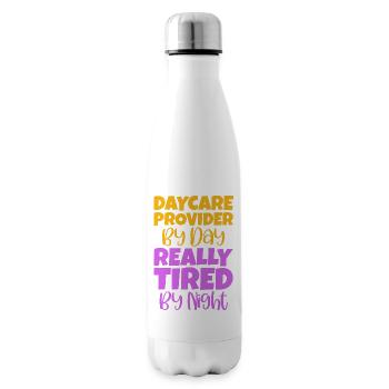 Daycare Provider By Day Really Tired By Night - Insulated Water Bottle - white - Right