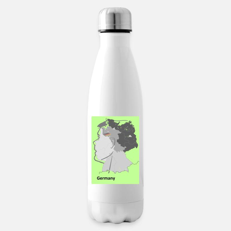 Map of Germany with gradient and flags - Insulated Water Bottle - white