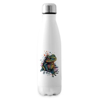 Trippy Frog - Psychedelic Motif - Insulated Water Bottle - white - Right