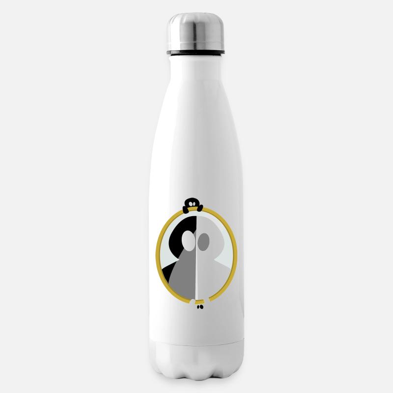 Spiegeltintenflecken - Isolierflasche - Weiß