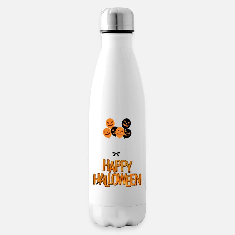 Happy Halloween schwebender Kürbis - Isolierflasche - Weiß