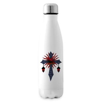 kreuze, laternen, Goth, bücher design, verschenken - Isolierflasche - Weiß - Rechts