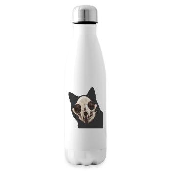 Crâne de chat - Bouteille isotherme - blanc - Droite