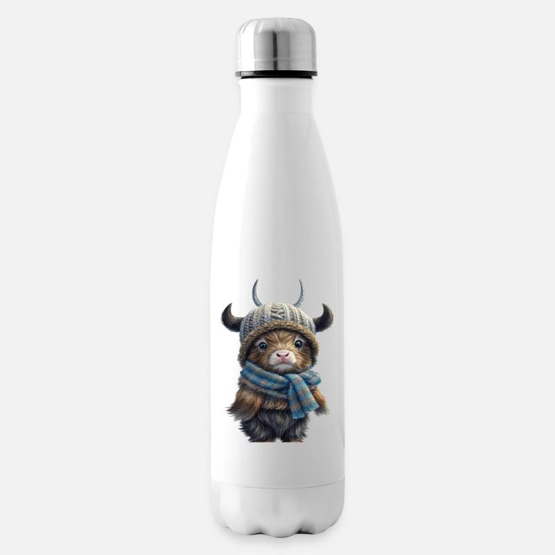 Mignon Highlander écossais - Bouteille isotherme - blanc