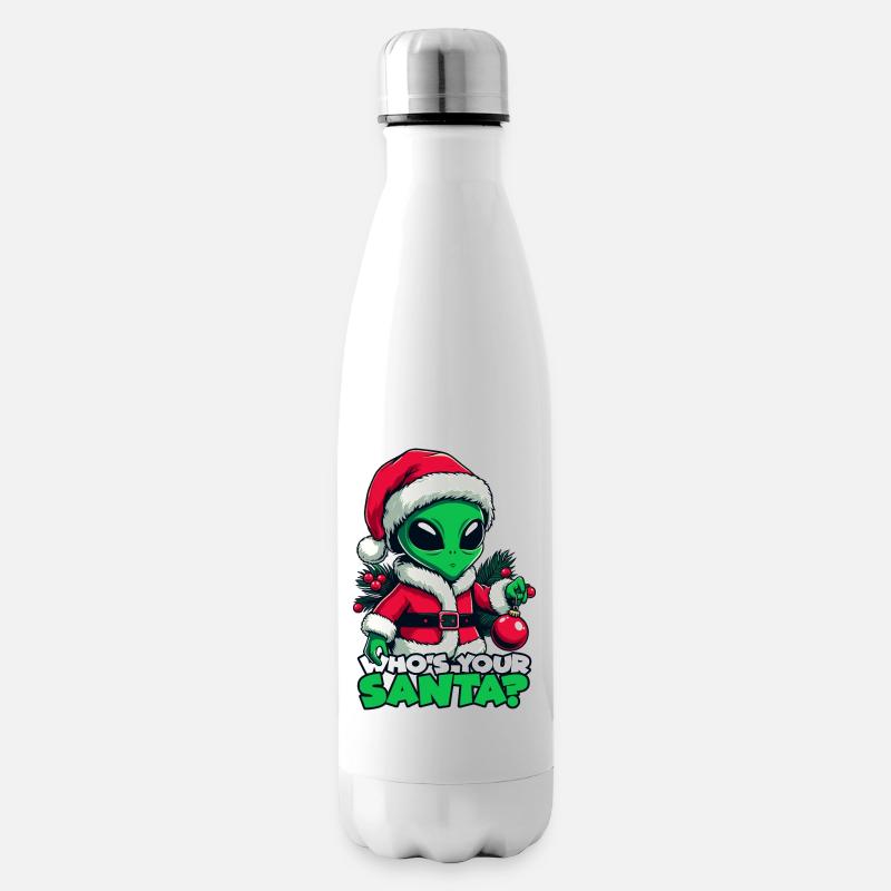 Père Noël Alien - Bouteille isotherme - blanc