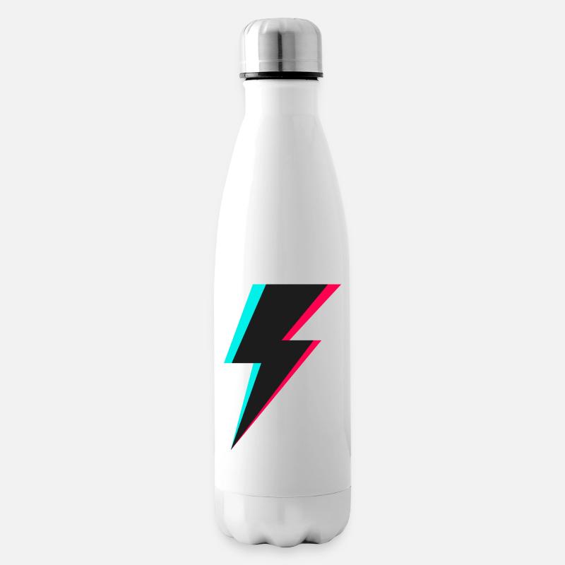 Logo de l’éclair - Bouteille isotherme - blanc
