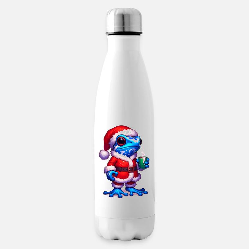 Pfeilgiftfrosch Frosch Weihnachtsmann - Isolierflasche - Weiß