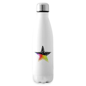 Chemin dessiné noir Star Pride - Bouteille isotherme - blanc - Droite