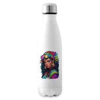 Afro Woman - Beauty - Insulated Water Bottle - white - Right