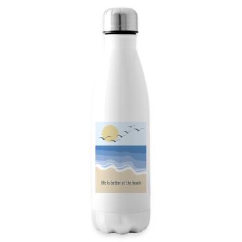 Life is better at the beach - Insulated Water Bottle - white - Right