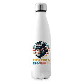 Monkey Time for a break - Isolierflasche - Weiß - Rechts