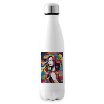 Abstract woman image - Insulated Water Bottle - white - Right
