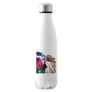 Voitures de course #racing #sport - Bouteille isotherme - blanc - Droite