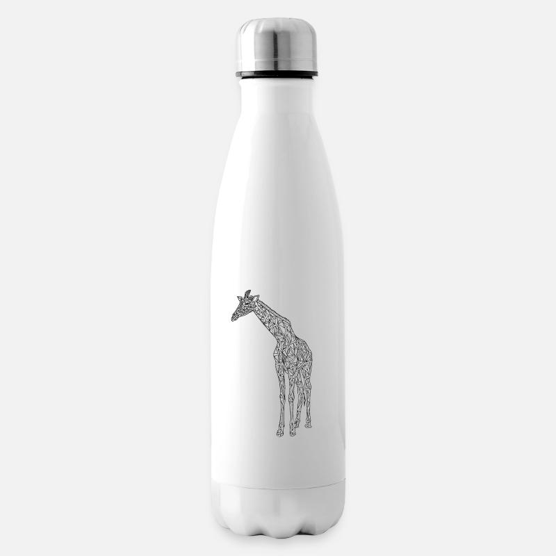 Giraffen-Kunstlinien #giraffe - Isolierflasche - Weiß