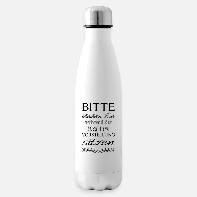 Originelles Design Sitzenbleiben (z. B. WC-Bild) - Isolierflasche - Weiß
