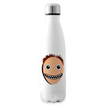 Lustiger Mann mit einem Monstermaul - Isolierflasche - Weiß - Rechts