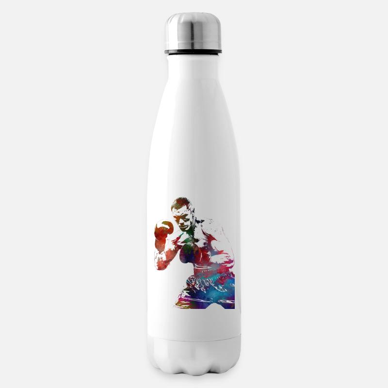 Boxe sportive #boxing - Bouteille isotherme - blanc