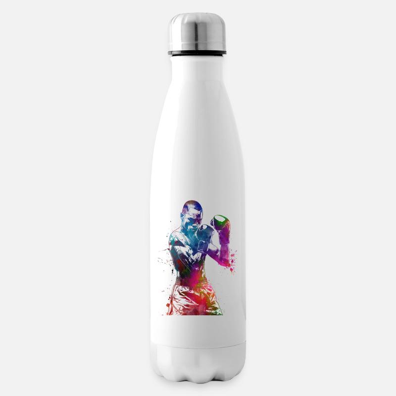Boxe sportive #boxing - Bouteille isotherme - blanc