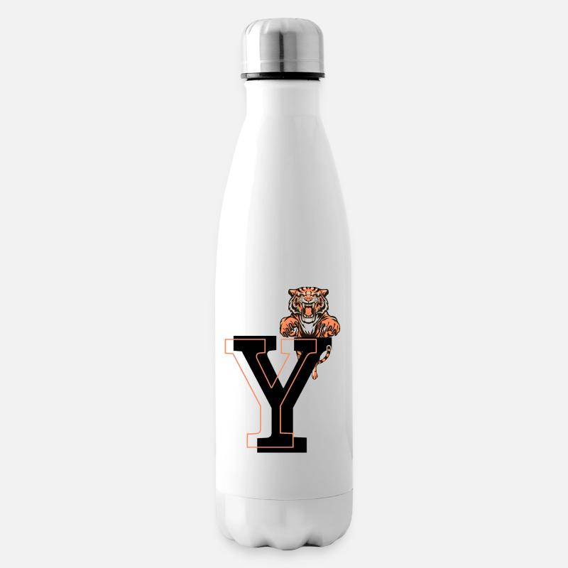 Brief und Tiger - Geschenkidee - Isolierflasche - Weiß