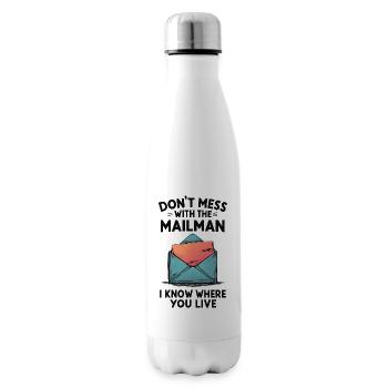 Lustiger Spruch für Postboten - Isolierflasche - Weiß - Rechts