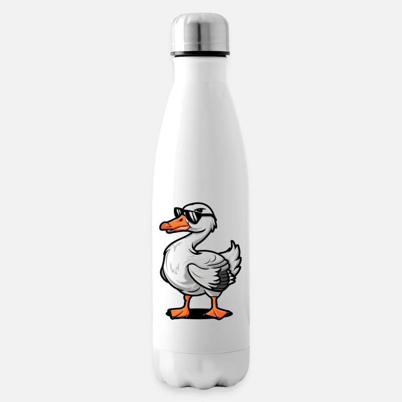 Gans Comic Cool - Isolierflasche - Weiß