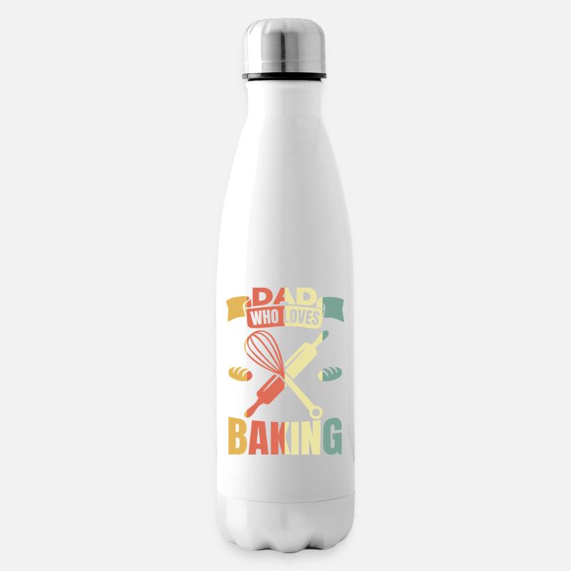 Bäcker Vater - Isolierflasche - Weiß