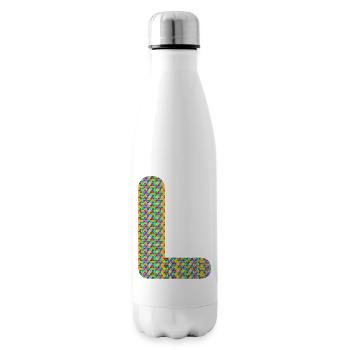 Buntes Herz L Design – Einzigartig & Stylisch! - Isolierflasche - Weiß - Rechts