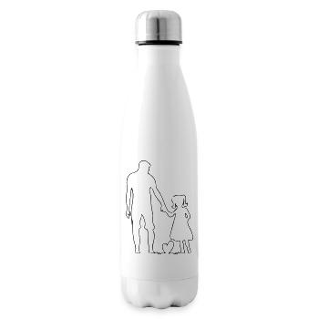 père et fille - Bouteille isotherme - blanc - Droite