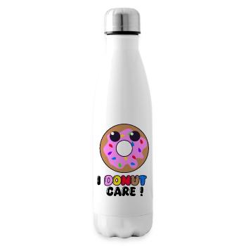 I Donut Care – Lustiges Donut-Gekritzel, süße Skizze - Isolierflasche - Weiß - Rechts