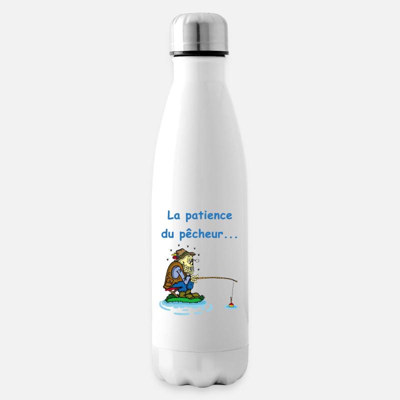 La patience du pêcheur - Bouteille isotherme - blanc