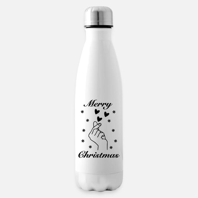 Ich liebe Merry Christmas – Weihnachts Statement  - Isolierflasche - Weiß