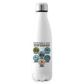 Humorvoll über die Leidenschaft für Traktoren Traktor - Isolierflasche - Weiß - Rechts