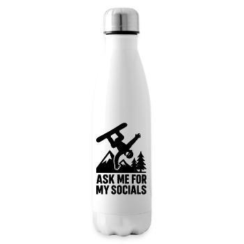 ask me for my socials - Isolierflasche - Weiß - Rechts