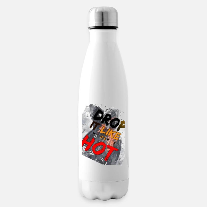 Drop Like It's Hot - Insulated Water Bottle - white