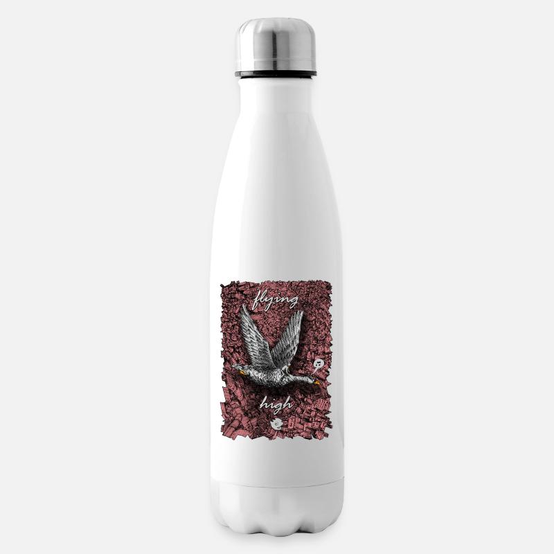 Goldene Gans - Isolierflasche - Weiß