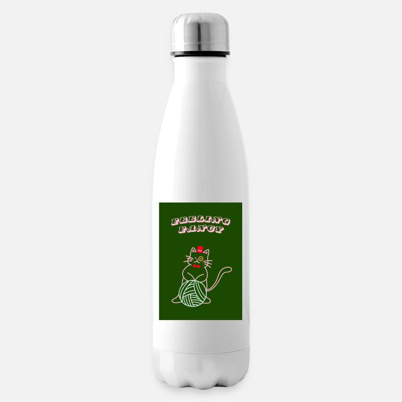 Chat qui se sent chic - Bouteille isotherme - blanc